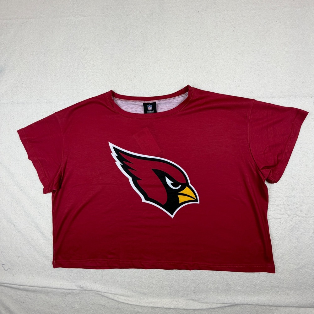 NFL Arizona Cardinals FOCO Women XL Red Crop Top Short Sleeve T-Shirt NWT